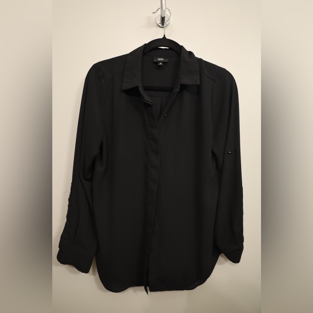 Black button down shirt